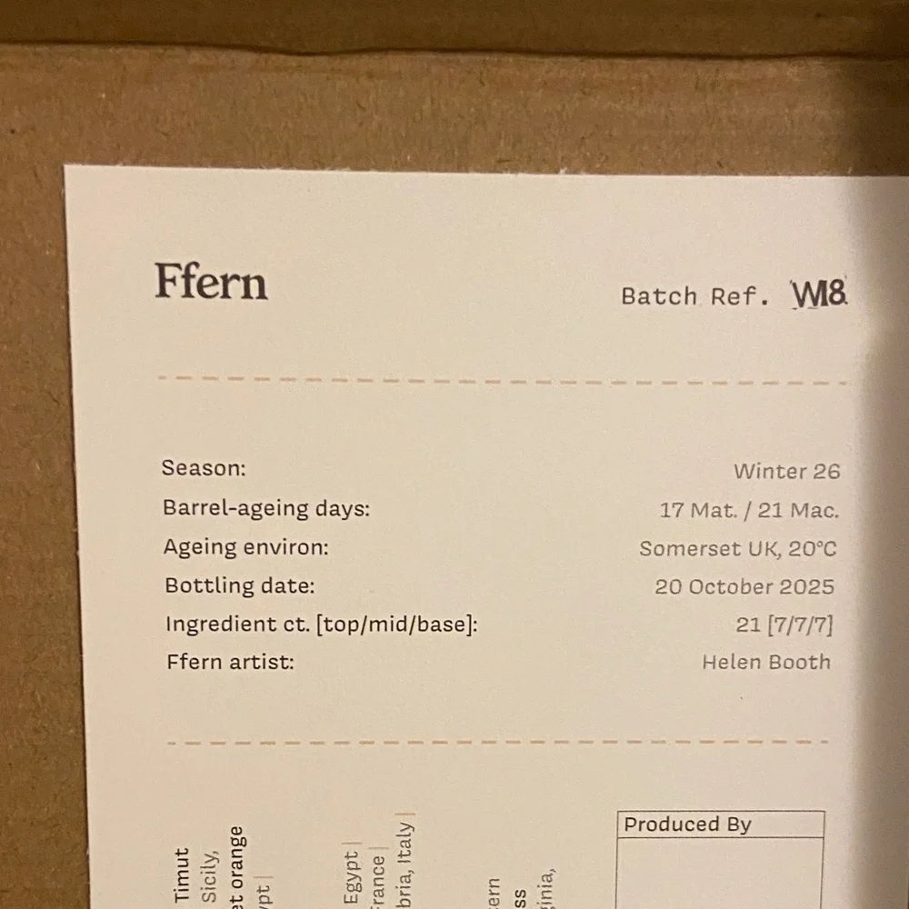 NEW Ffern "Winter 26" Organic Eau de Parfum - Picture 5 of 7